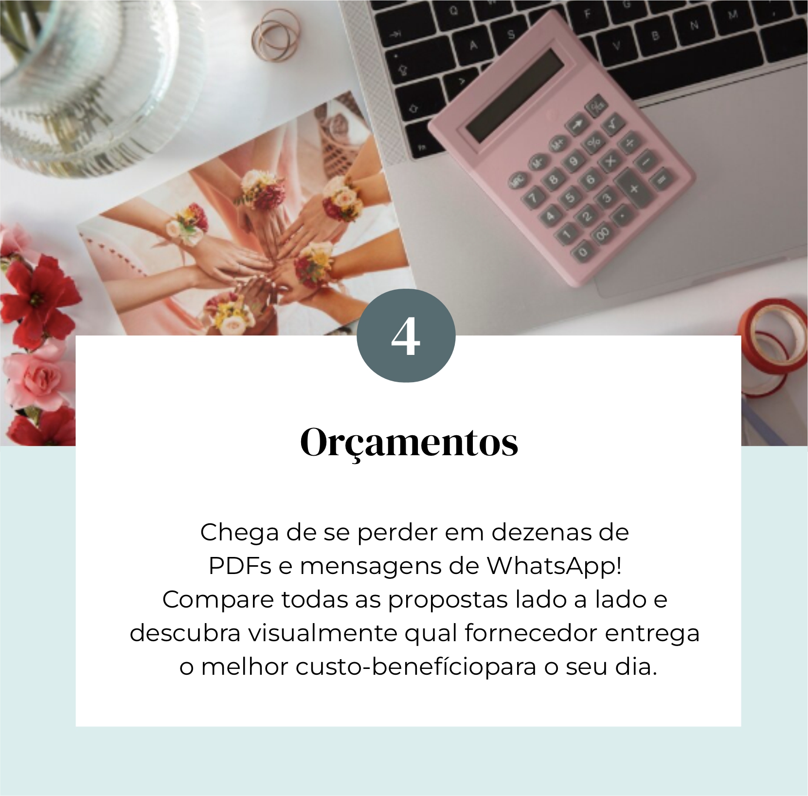 Planilha de controle de orçamento financeiro do planner de casamento.