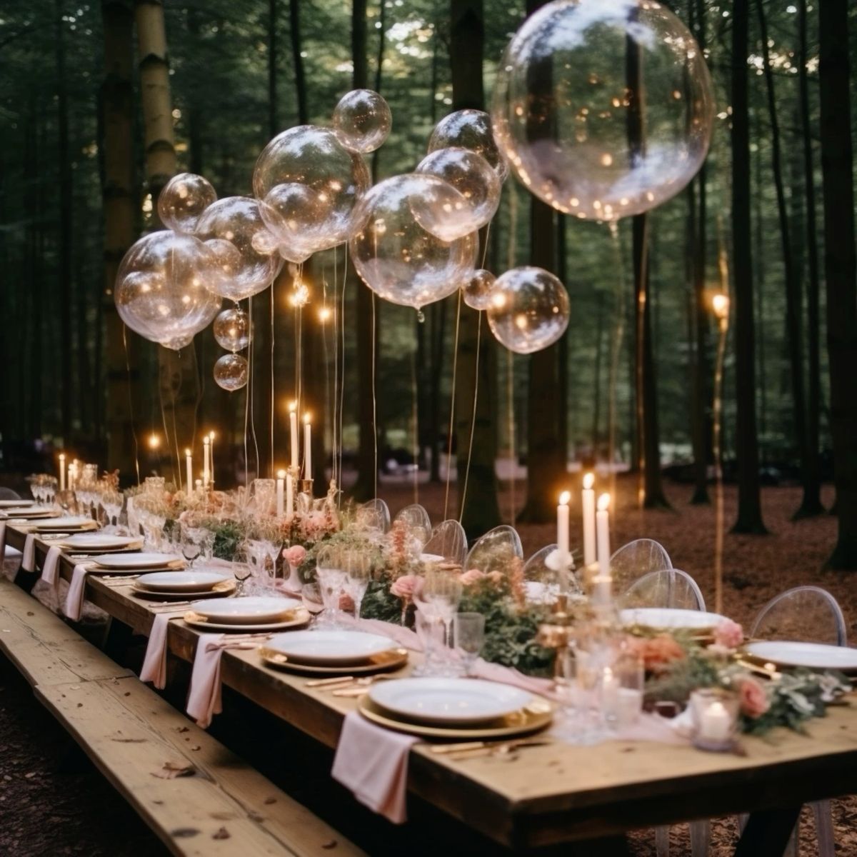 bodas de cristal decoração com baloes