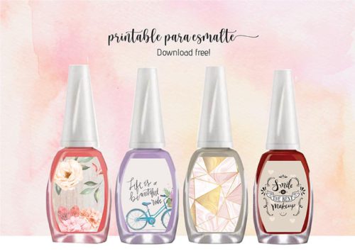 Rótulos de esmalte para lembrancinha de chá de cozinha para imprimir