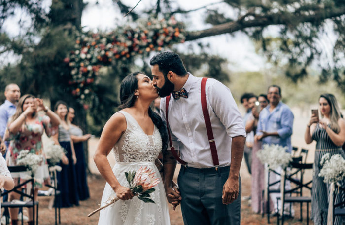 casamento simples ao ar livre - no parque da cidade