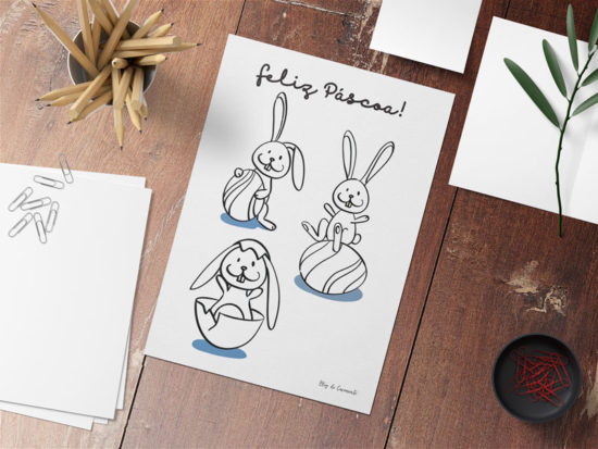 Coelhinhos para páscoa para colorir – Download free!