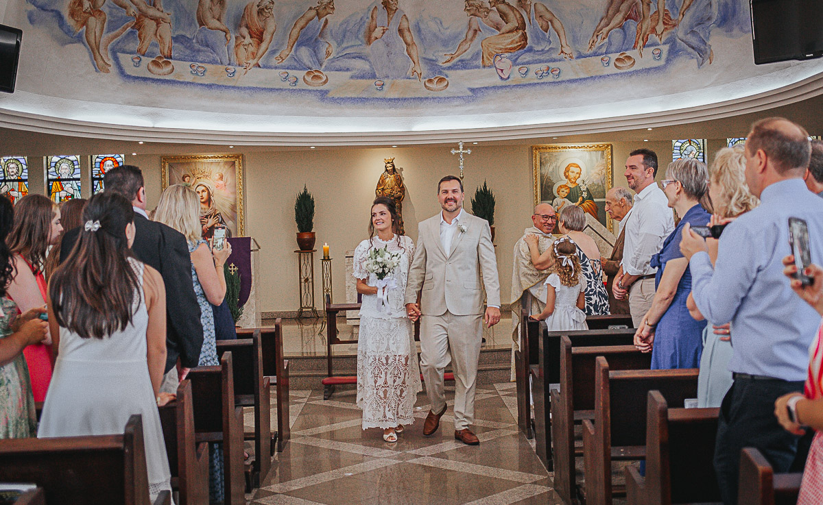 cerimonia de casamento religioso na paróquia Vila Izabel em Curitiba