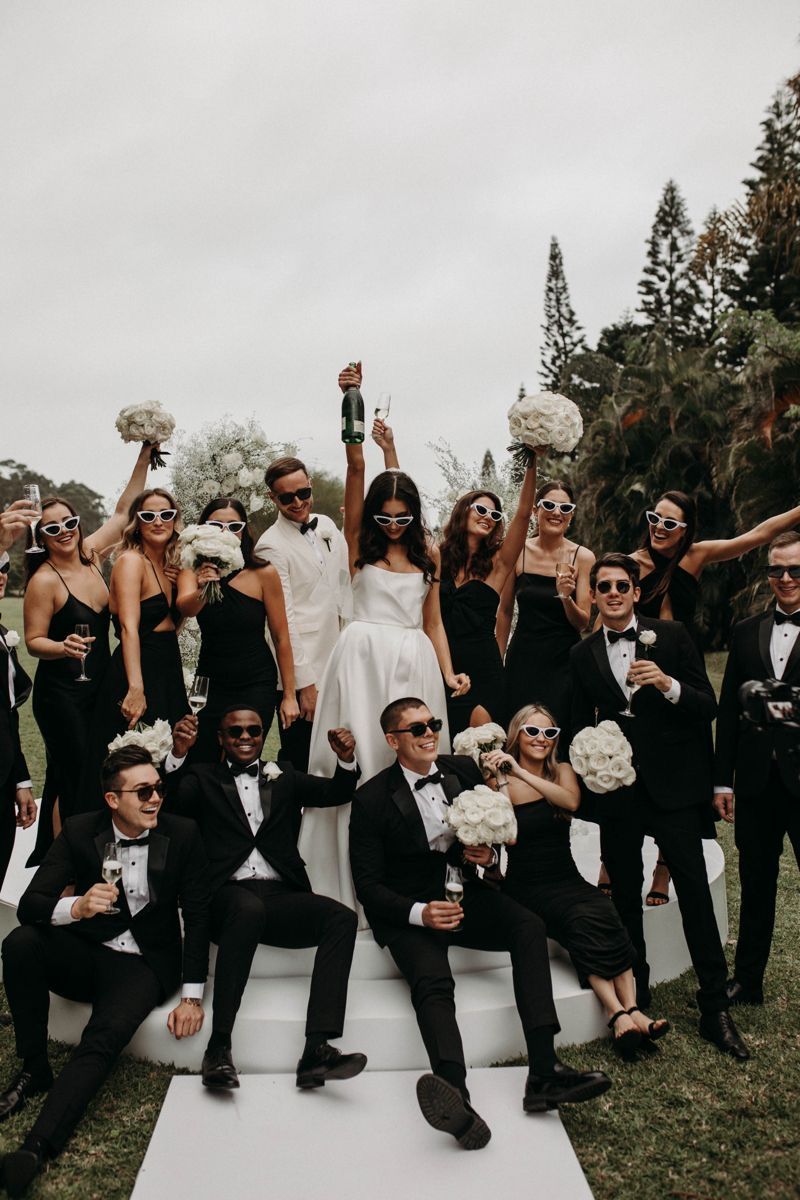 madrinhas de casamento com vestido preto