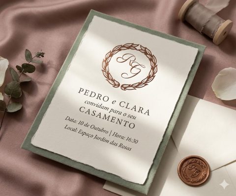 modelo gratuito de monograma de casamento editável
