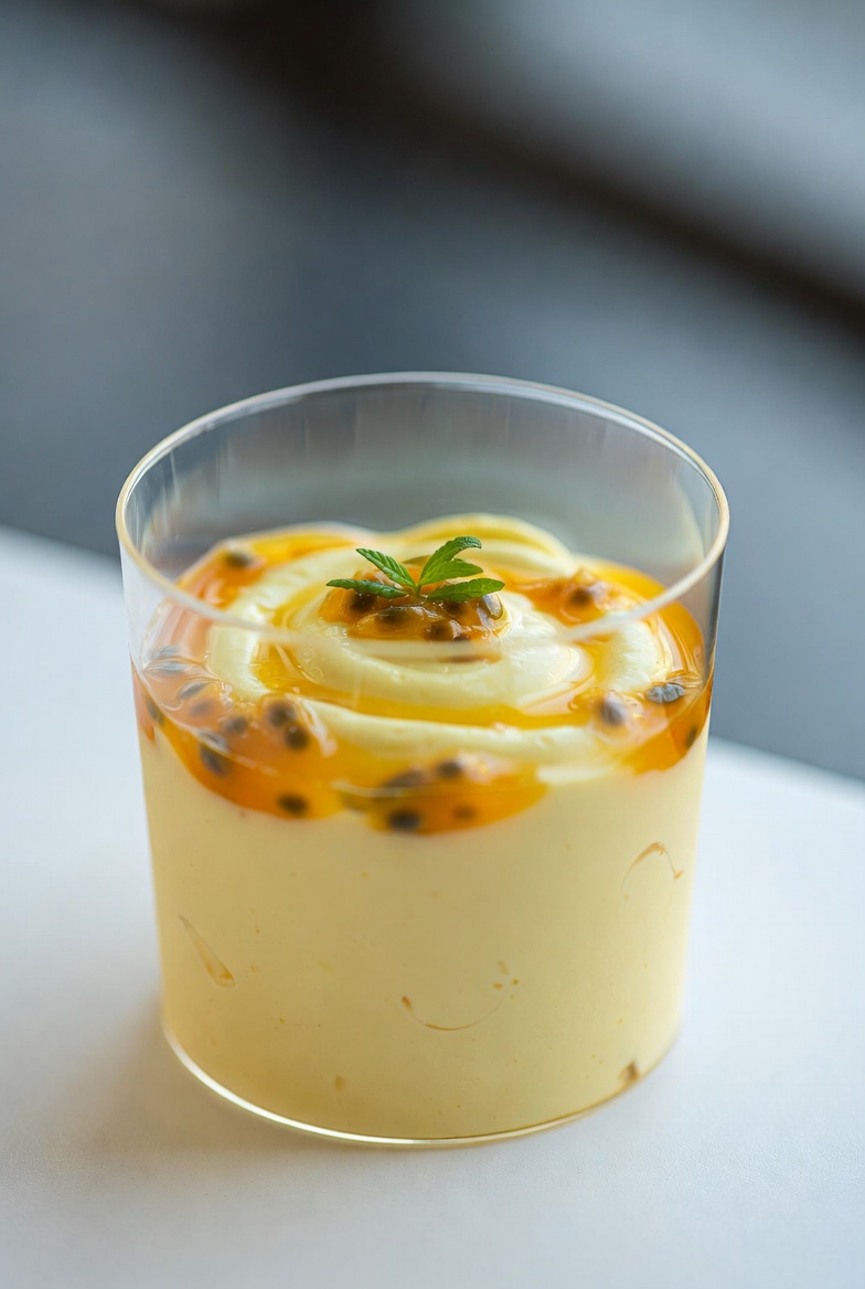 Mousse de maracujá no copinho, para casamentos, noivados e chás