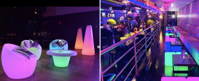 pufs de led para festa de casamento e festa de 15 anos