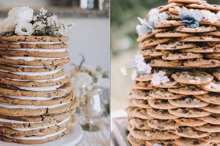 torre de cookies - ideias criativas para casamento simples