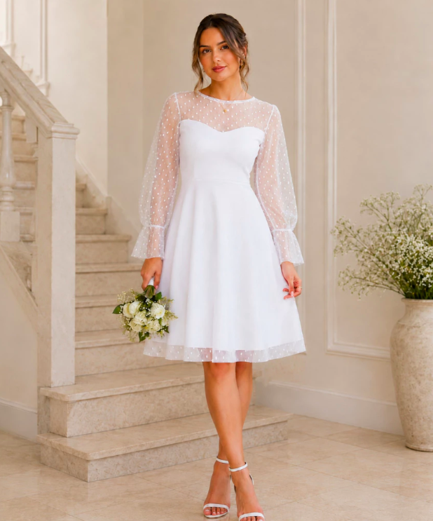 modelo de vestido para casamento no cartório