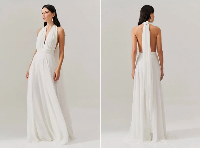 vestido de noiva macacão para casamento civil